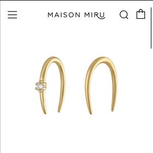 Maison Miru tiny c-hoop earrings